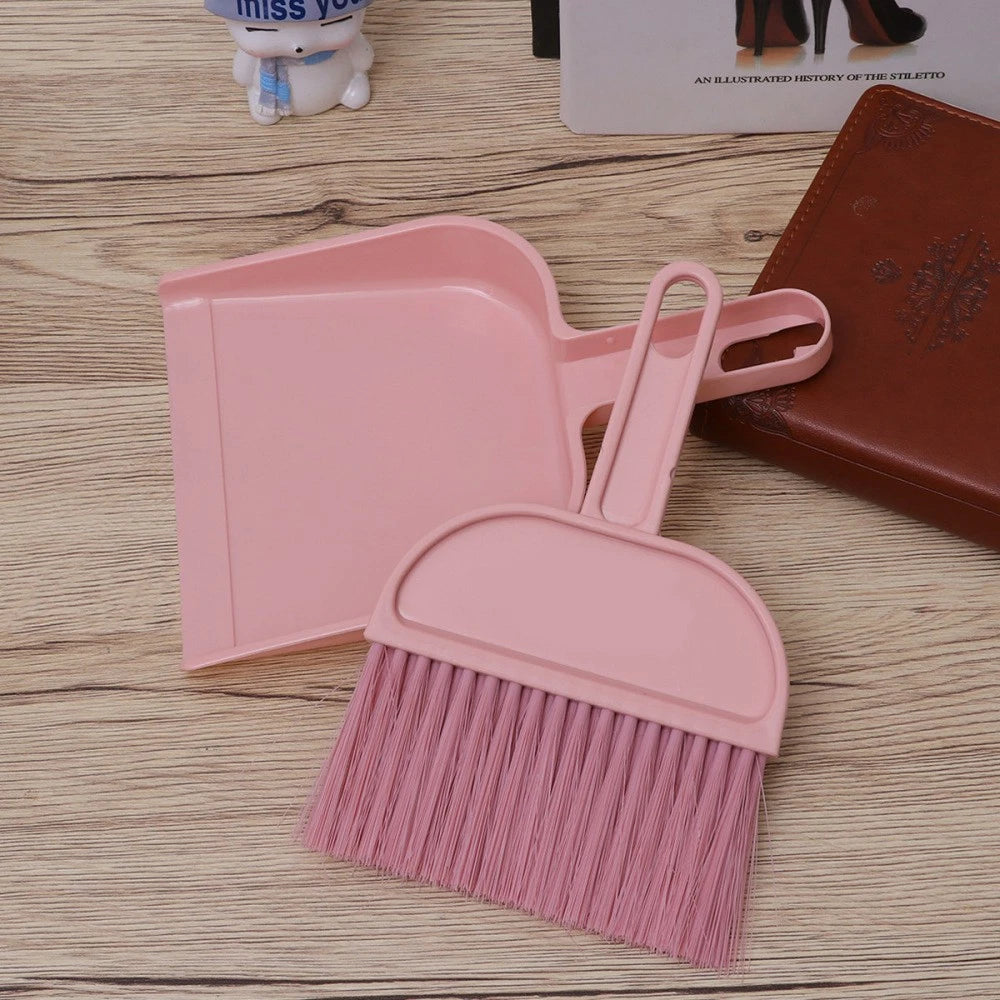 Mini Broom Dustpan Set Hand Whisk Pet Hair Removal Kitchen Gadgets