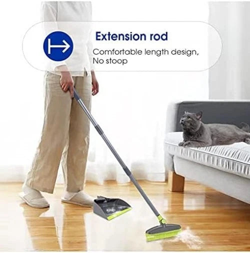 Versatile Indoor/Outdoor Cleaning Set with Adjustable Angle Broom & Dustpan