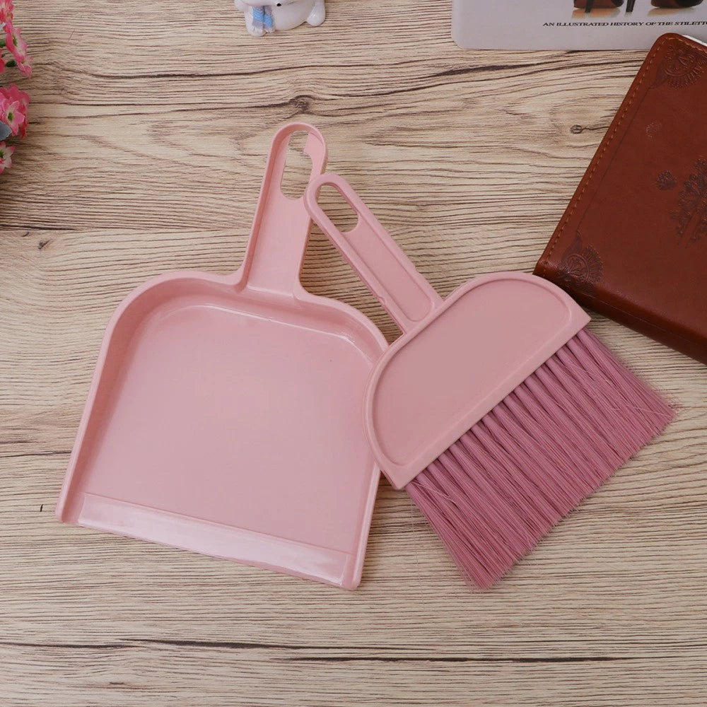 Mini Broom Dustpan Set Hand Whisk Pet Hair Removal Kitchen Gadgets