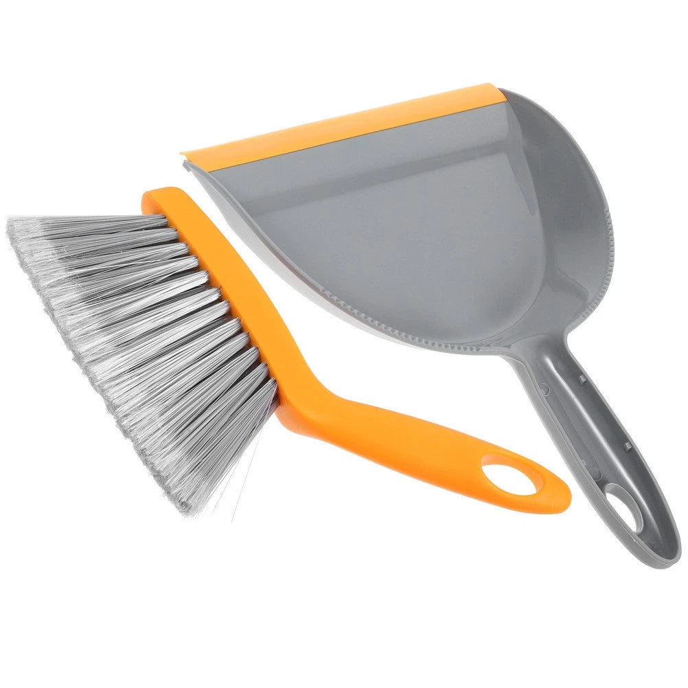 1 Set Desktop Dustpan Brush Set Small Mini Scrubber Dust Pan Broom Cleaning