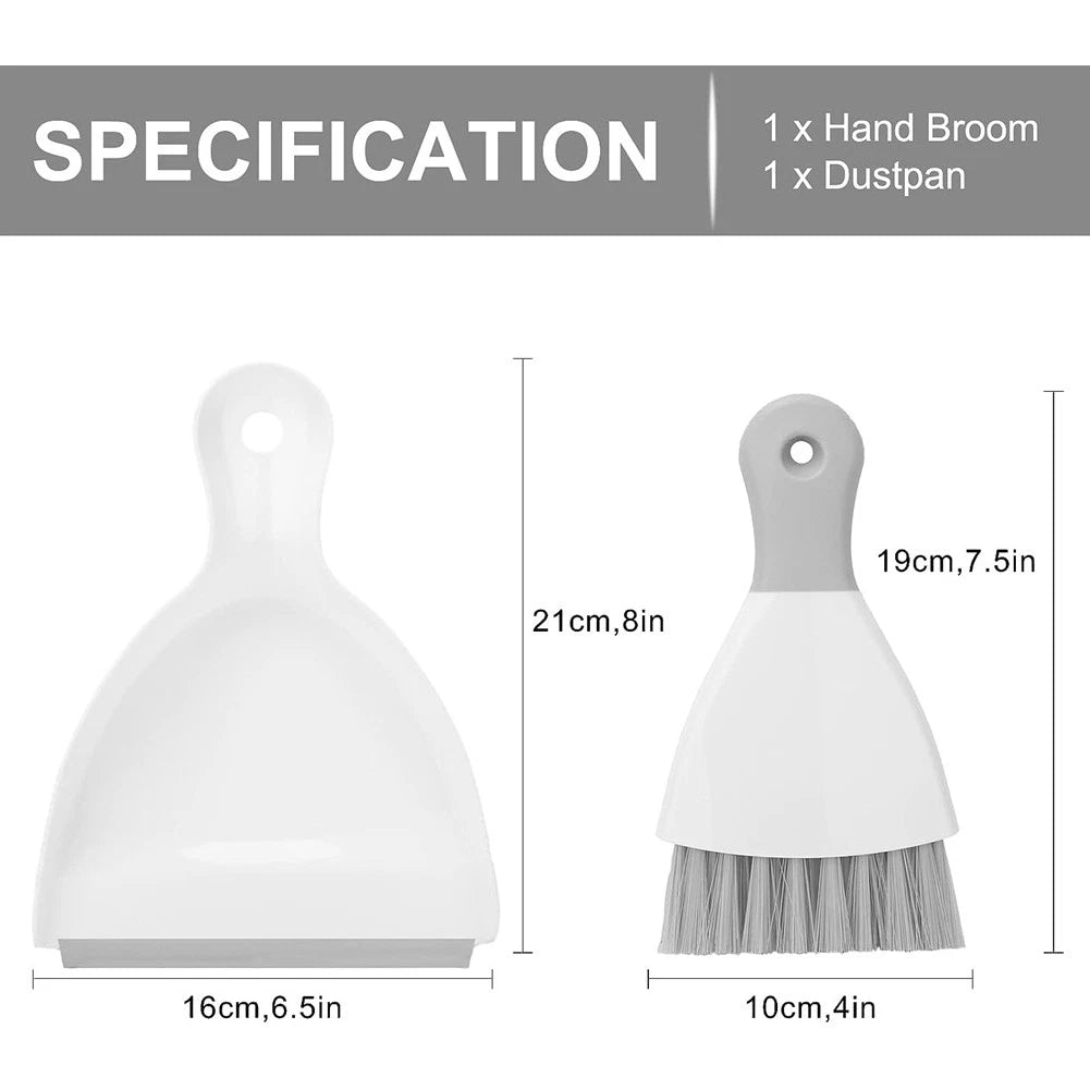 Small Broom and Dustpan Set, Handheld Dust Pan with Cleaning Brush Combo5179