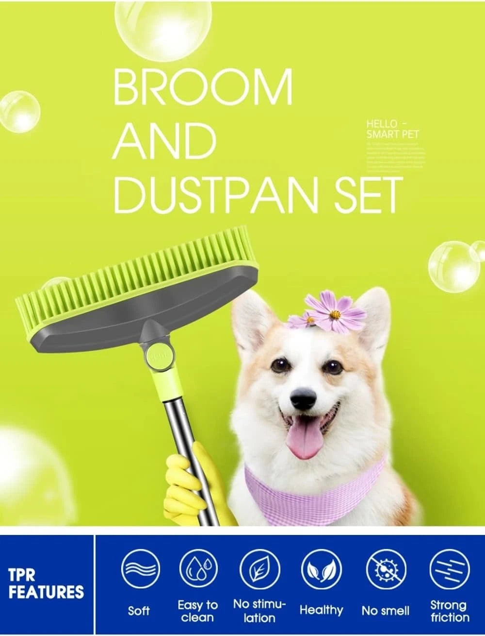 Versatile Indoor/Outdoor Cleaning Set with Adjustable Angle Broom & Dustpan