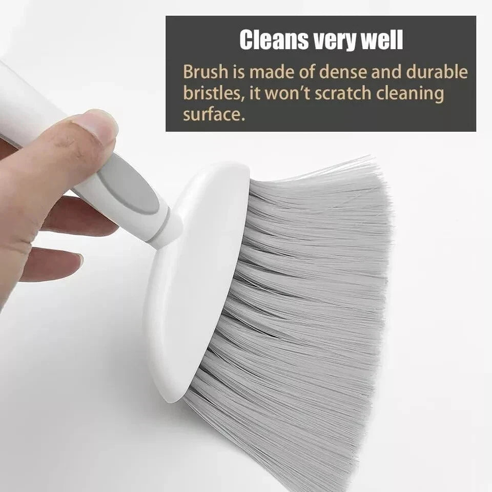 Mini Broom and Dustpan Set Small Dustpan and Brush Set Whisk Broom and Gray