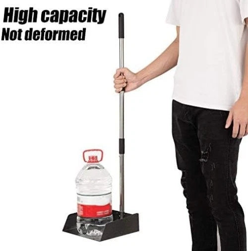 Ergonomic 39” Long Handled Dustpan - Rust-Proof Stainless Steel for Any Setting