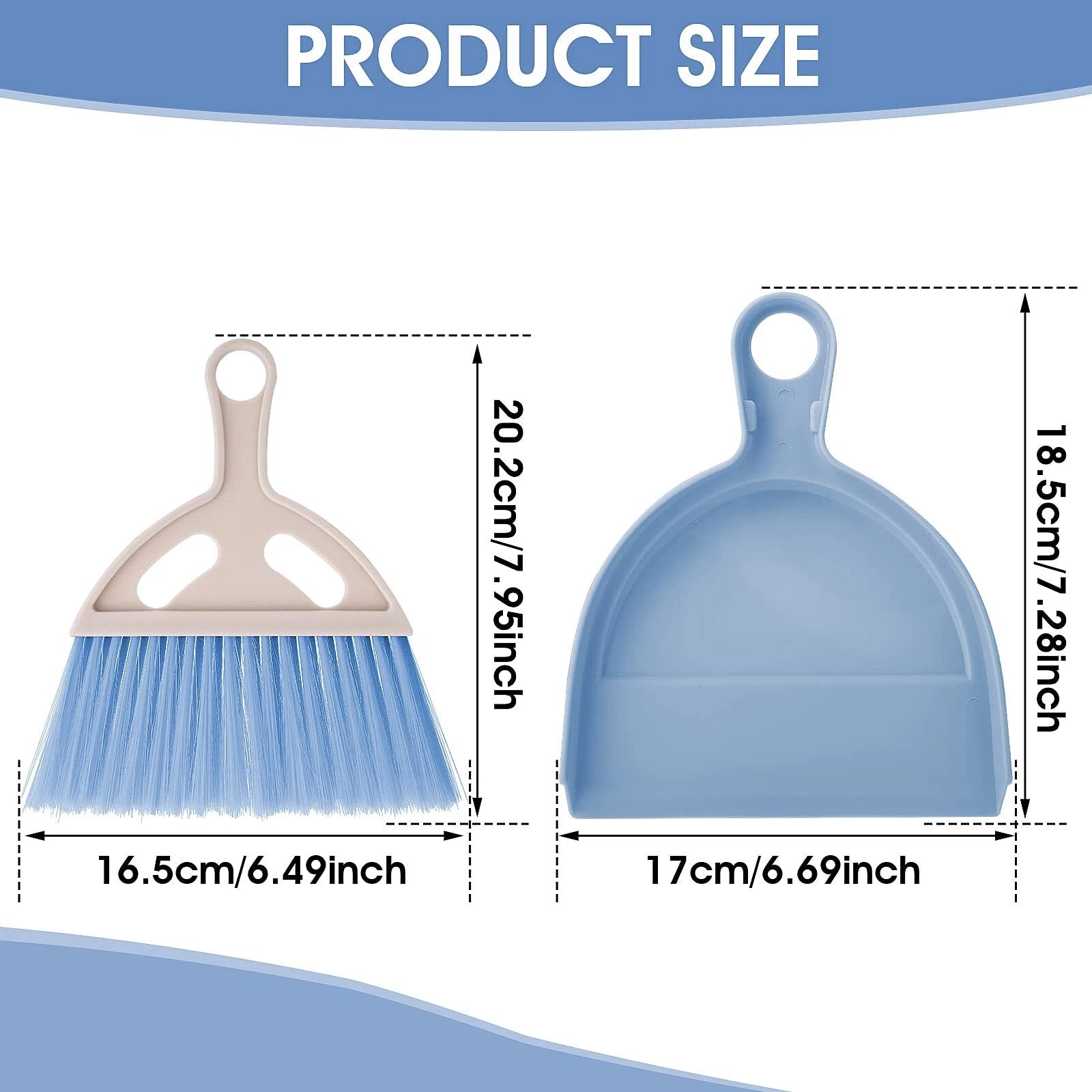 Small Dustpan and Brush Set Portable Table Top Brush Crumb Sweeper for Desk