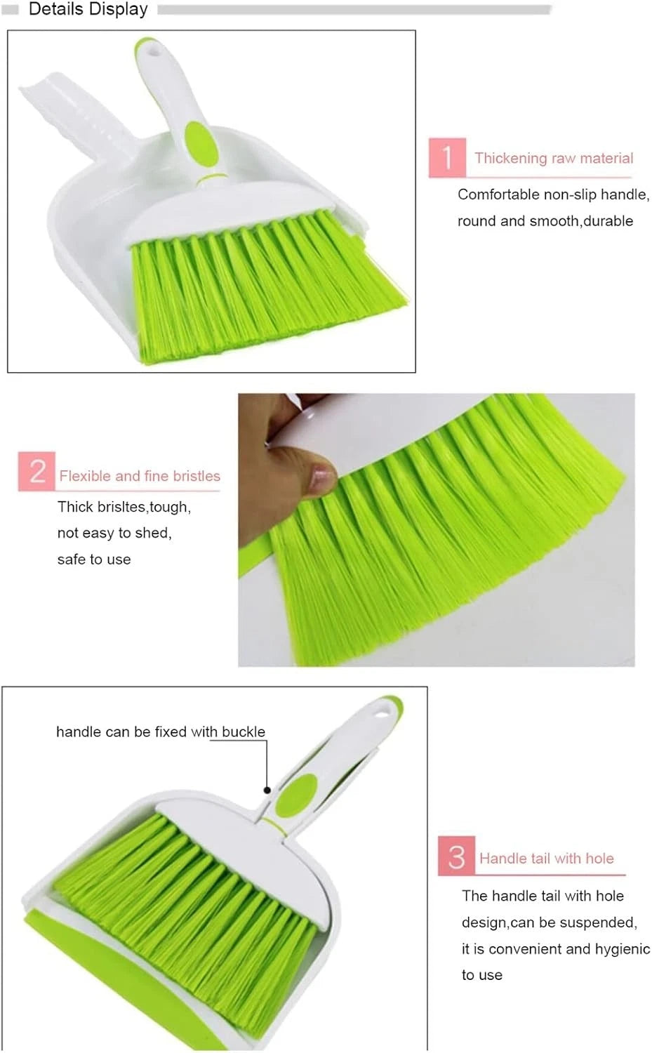 Mini Broom and Dustpan Set-Mini Whisk Set for Desk, Housekeeping, Pink