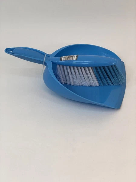 Easy Home Quick Clean up Dust Pan Duster Brush Sweep Set Red Blue
