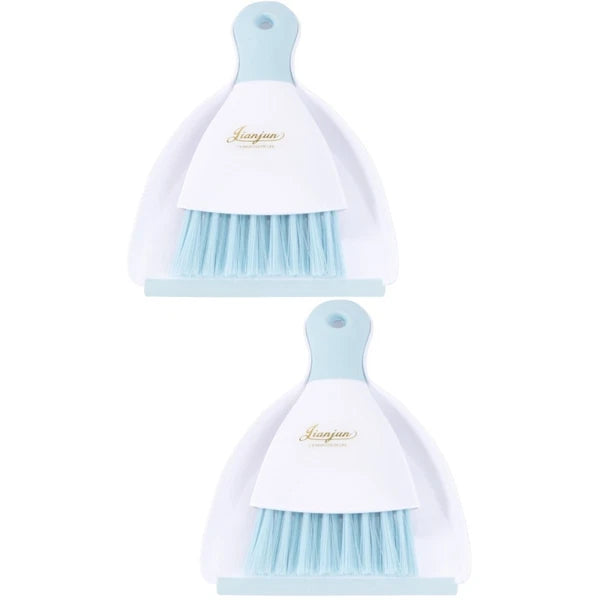 Set of 2 Convenient Small Dustpan Desktop Cleaner Cleaning Tools