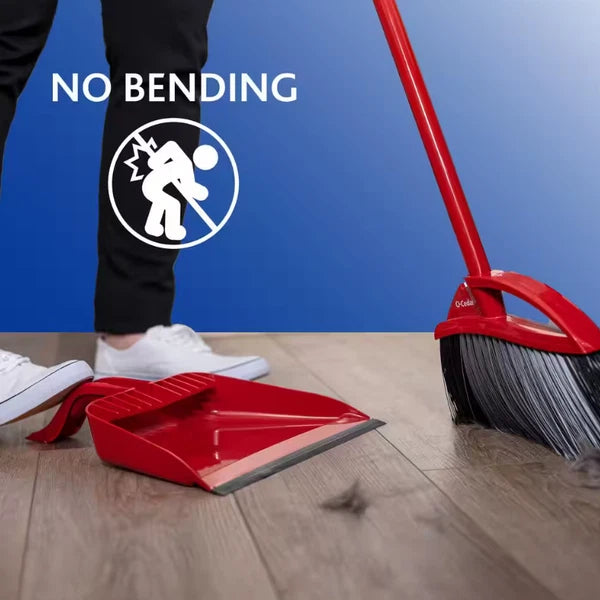 Power Corner Pet Pro Angle Broom with Step on Dust Pan - Pack Of 2