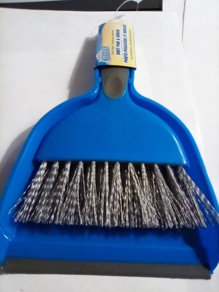 NEW Cleaning Dust Pan & Brush by Scrub Buddies Whisk Broom Portable Set FREE S&H