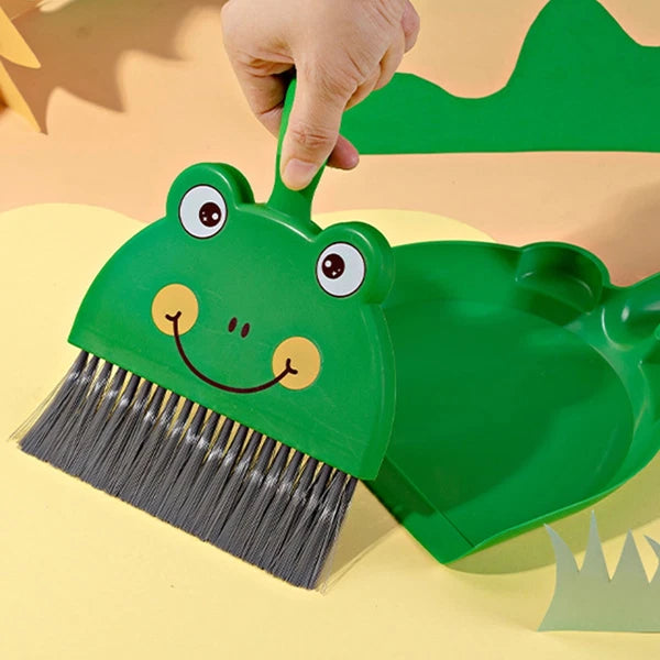 Dustpan and Brush Set Cartoon Mini Portable Cleaning Broom