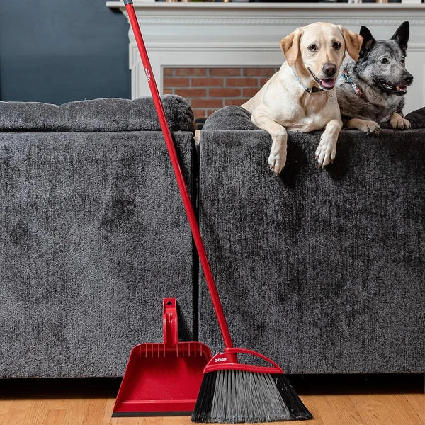 Pet Pro Broom with Step-On Dustpan | Remove 99% with One Sweep | Dustpan Remo...