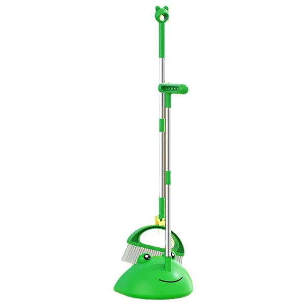 Children's Broom Set Toddler Student Floor Dust Brush with Dustpan Kit