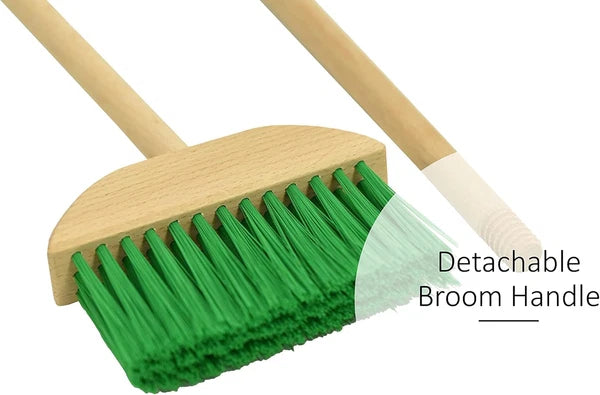 Justforkids Wooden Detachable Kids Cleaning Set - Duster, Brush, Mop, Broom and