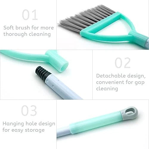 Toddler Brooms, Kids Broom, Small Broom and Dustpan Set, Household Mini Blue