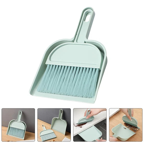 Desktop Broom Set Child Car Detailing Brush Dust Pan with Handle