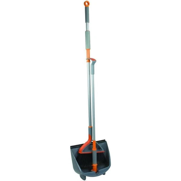 Upright Broom Dustpan Set Efficient Multi-Surface Cleaning Compact Design New