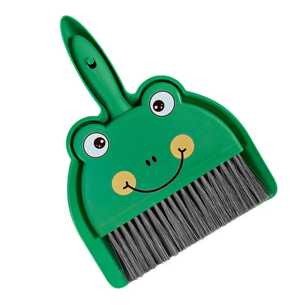 Dustpan and Brush Set Cartoon Mini Portable Cleaning Broom