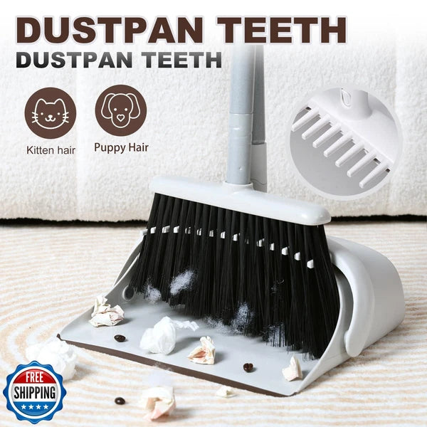 Jekayla 54" Long Handled Broom and Dustpan Set - Perfect Dust Pan and Brush C