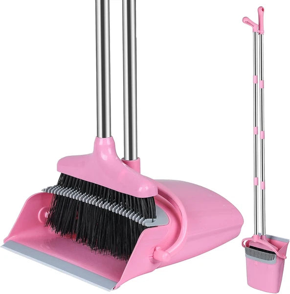 Broom Dustpan Set Broom Dustpan Combo Set Home Office Kitchen Pink