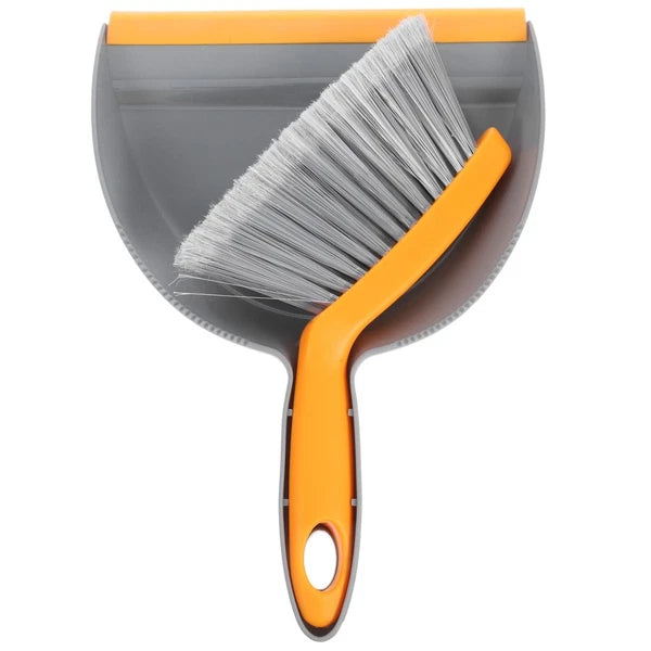 1 Set Desktop Dustpan Brush Set Small Mini Scrubber Dust Pan Broom Cleaning