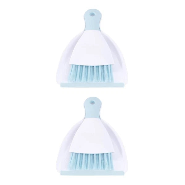 Set of 2 Convenient Small Dustpan Desktop Cleaner Cleaning Tools