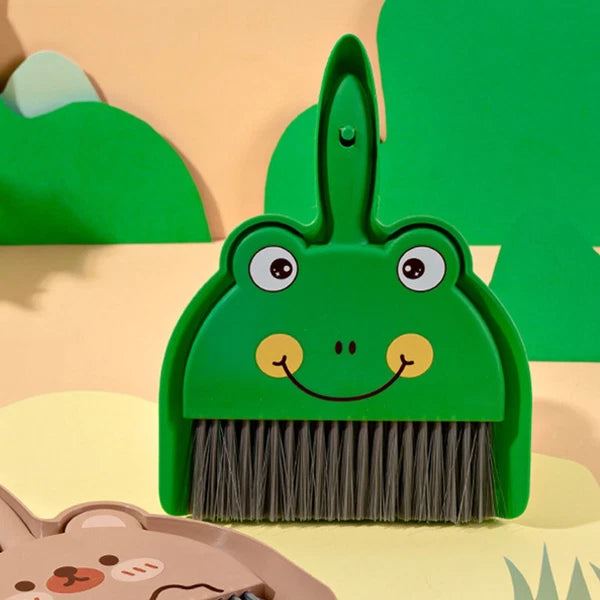Dustpan and Brush Set Cartoon Mini Portable Cleaning Broom