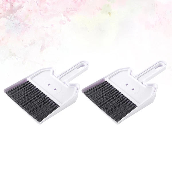 2 Sets Keyboard Cleaning Brush Child Mini Broom and Dustpan Desk Supplies