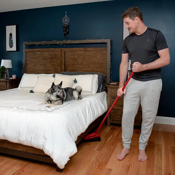 Pet Pro Broom with Step-On Dustpan | Remove 99% with One Sweep | Dustpan Remo...