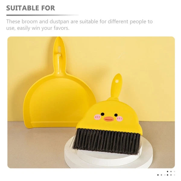 2 Sets Mini Broom Desktop Sweeping Tool Child Pupils Dust Pan Fireplace Brush