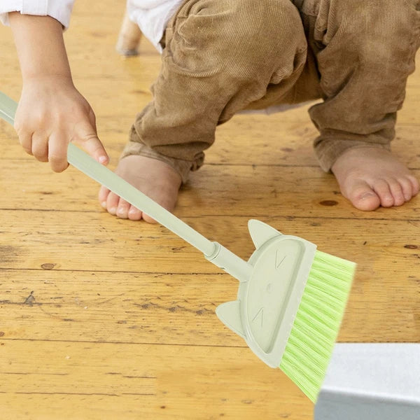 2 Pcs Children's Broom Set Toddler Baby Cleaning Toys Dustpan and Brush