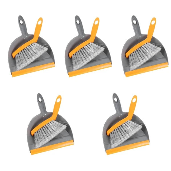 1 Set Desktop Dustpan Brush Set Small Mini Scrubber Dust Pan Broom Cleaning