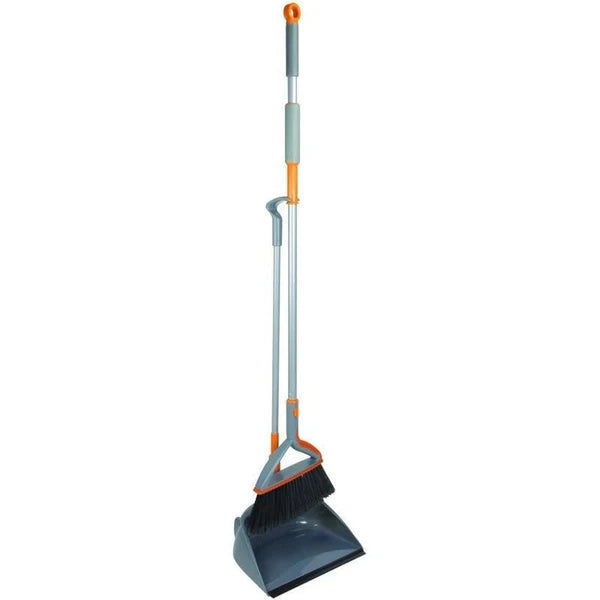 Upright Broom Dustpan Set Efficient Multi-Surface Cleaning Compact Design New