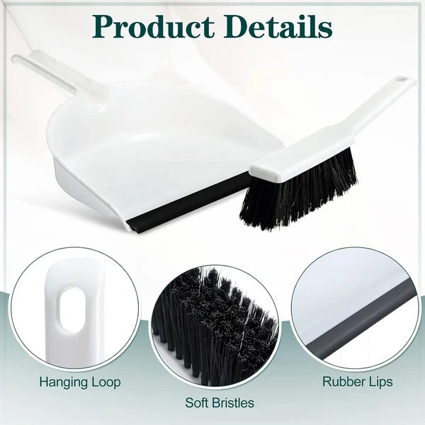 12-piece mini broom and dustpan set, portable handheld broom set