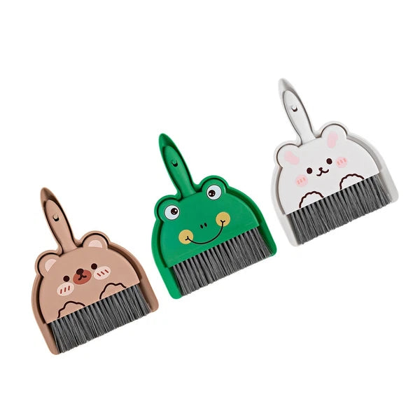 Dustpan and Brush Set Cartoon Mini Portable Cleaning Broom