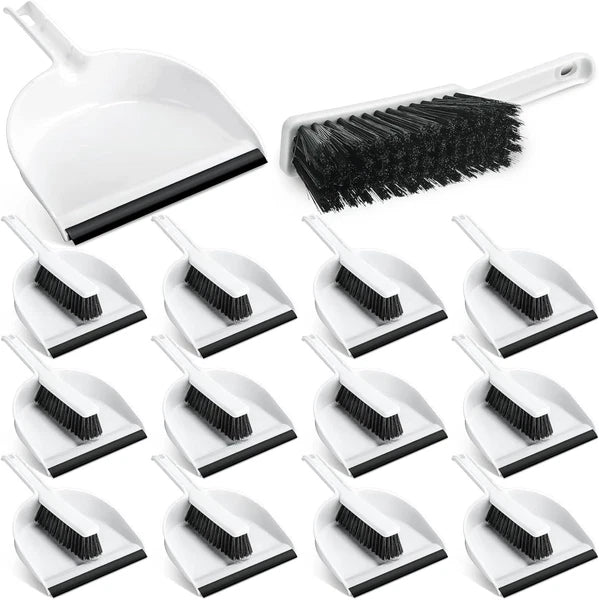 12-piece mini broom and dustpan set, portable handheld broom set