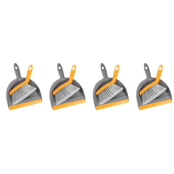 1 Set Desktop Dustpan Brush Set Small Mini Scrubber Dust Pan Broom Cleaning
