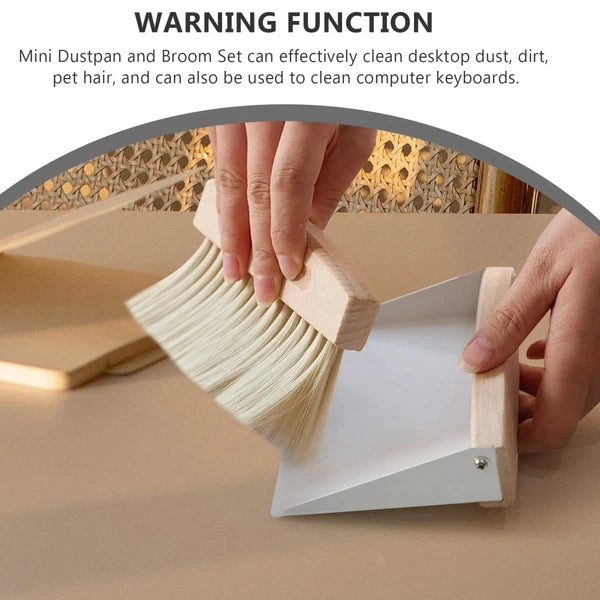 Cleaning Brush Dustpan Desktop Kit Child Office Broom Set Mini and