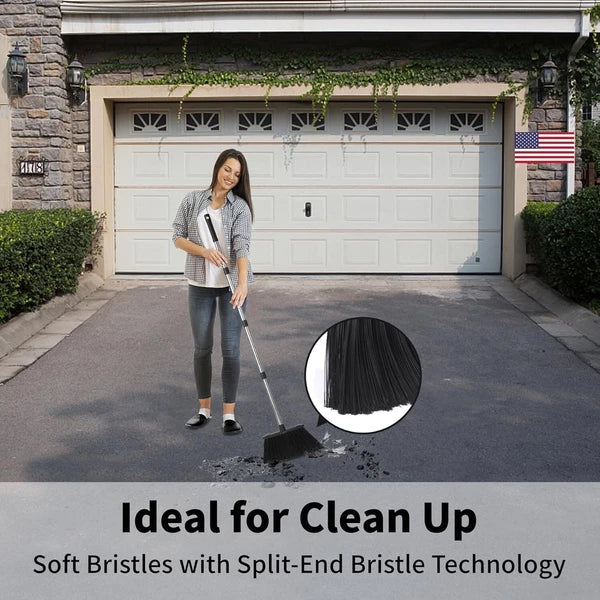 Effortless 51-Inch Broom and Large Dustpan Set – Perfect for High-Traffic Areas