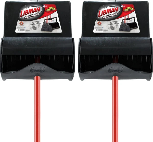 Durable Stainless Steel Lobby Broom and Dustpan Set - Ideal for Home & Office