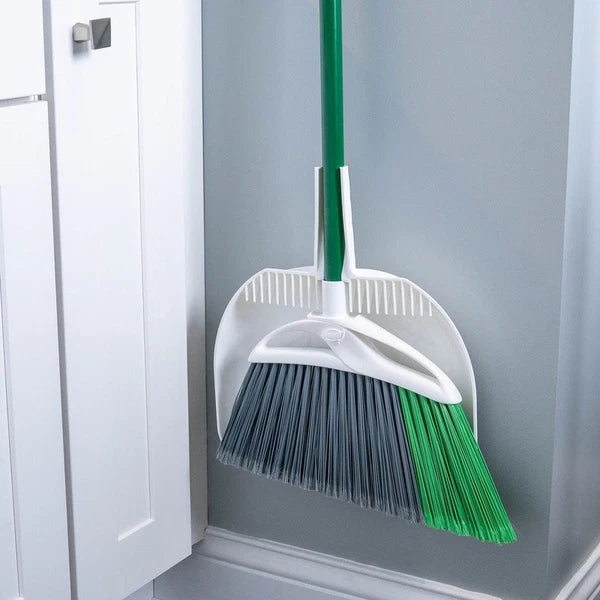 Extra Large Angle Broom Dustpan Clean Fibers Recycled PET Indoor Outdoor New