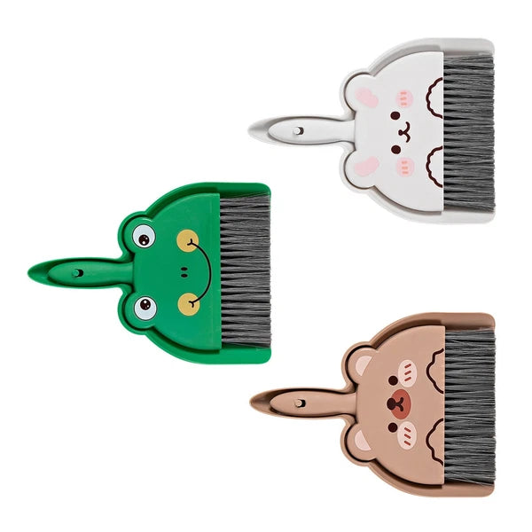 Dustpan and Brush Set Cartoon Mini Portable Cleaning Broom