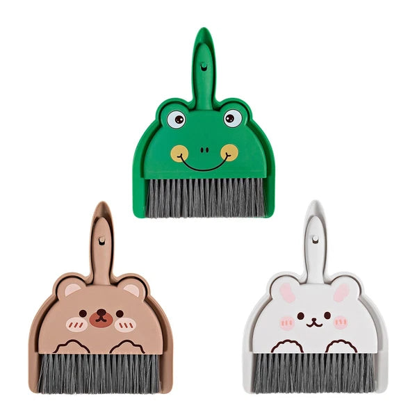 Dustpan and Brush Set Cartoon Mini Portable Cleaning Broom