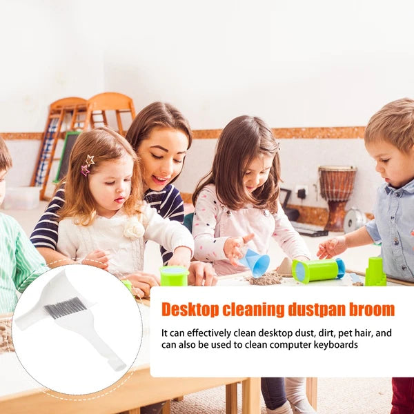 2 Sets Mini Dustpan Broom Desktop Cleaner Hand Cleaning Supplies