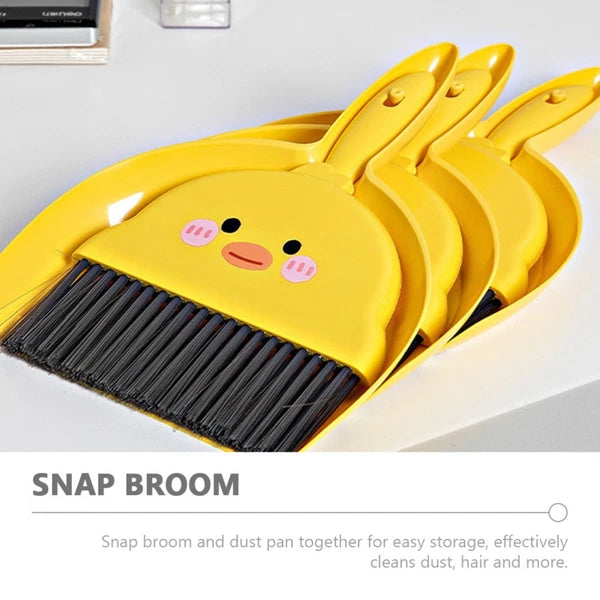 2 Sets Mini Broom Sweeping Tool Child Pupils Small Duster and Pan Tabletop
