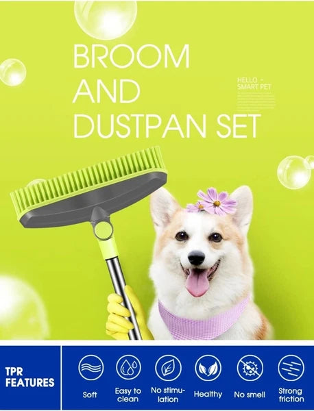 Versatile Indoor/Outdoor Cleaning Set with Adjustable Angle Broom & Dustpan