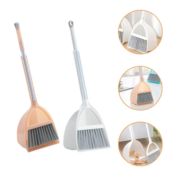 4 Pcs Small Broom and Dustpan Set Child Kids Housekeeping Cleaning Supplies for