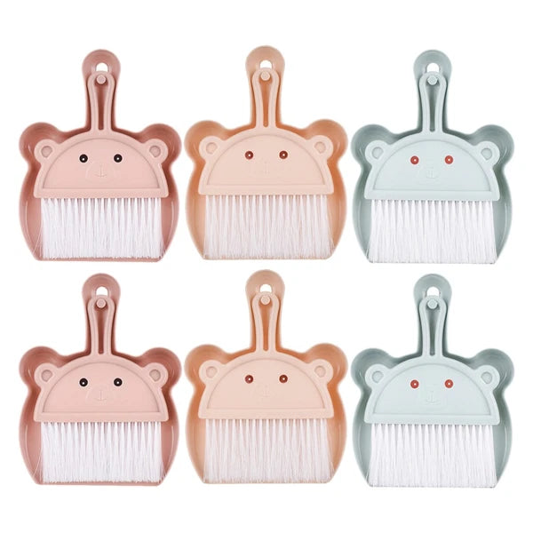 6 Sets Desktop Cleaning Broom Mini Dustpan and Brush Table Keyboard Cleaner