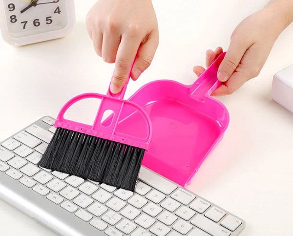 10pcs Desktop cleaning brush computer keyboard brush Mini broom dustpan set