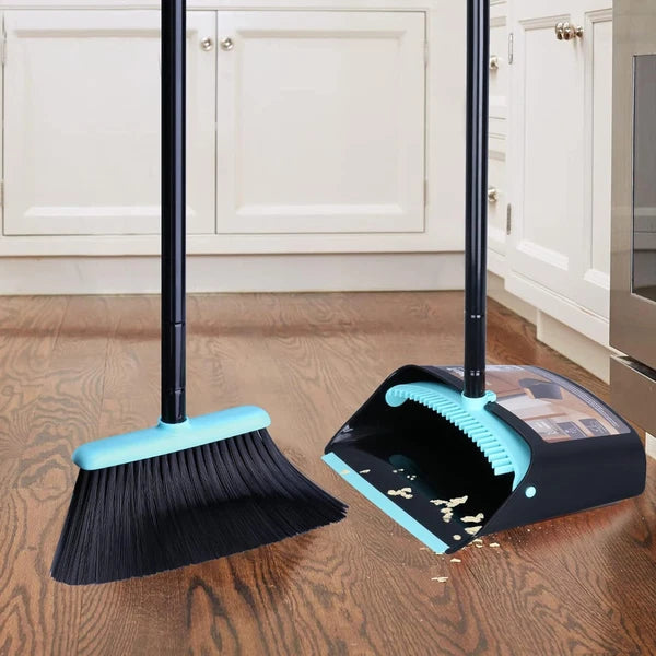 Broom with Dustpan Combo Set,Dust Pan with Broom Combo Set,Standing Dustpan and